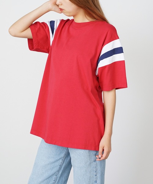 WALLA WALLA SPORT(ワラワラスポーツ)の「WALLA WALLA SPORT/ワラワラスポーツ WALLA2 SHOULDER INSERT TEE Tシャツ ラインTシャツ(Tシャツ/カットソー・メンズ・ブラウン系/グリーン系/ネイビー系/レッド系・L/M/XL)」の4枚目の写真