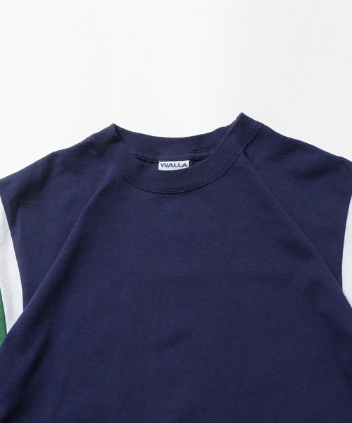 WALLA WALLA SPORT(ワラワラスポーツ)の「WALLA WALLA SPORT/ワラワラスポーツ WALLA2 SHOULDER INSERT TEE Tシャツ ラインTシャツ(Tシャツ/カットソー・メンズ・ブラウン系/グリーン系/ネイビー系/レッド系・L/M/XL)」の7枚目の写真