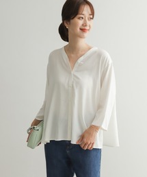 URBAN RESEARCH DOORS | レーヨンリネンフレアブラウス(シャツ/ブラウス)