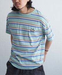 ワンポイントマルチボーダーTシャツ