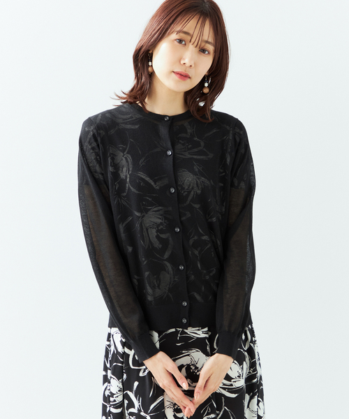 A/C DESIGN BY ALPHA CUBIC(エーシーデザインバイアルファキュービック)の「【洗濯可能】シアーカーディガン(カーディガン/ボレロ・レディース・ライトグレー/ブラック・M/L/LL)」の20枚目の写真