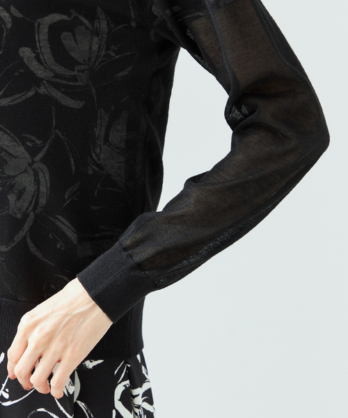 A/C DESIGN BY ALPHA CUBIC(エーシーデザインバイアルファキュービック)の「【洗濯可能】シアーカーディガン(カーディガン/ボレロ・レディース・ライトグレー/ブラック・M/L/LL)」の11枚目の写真