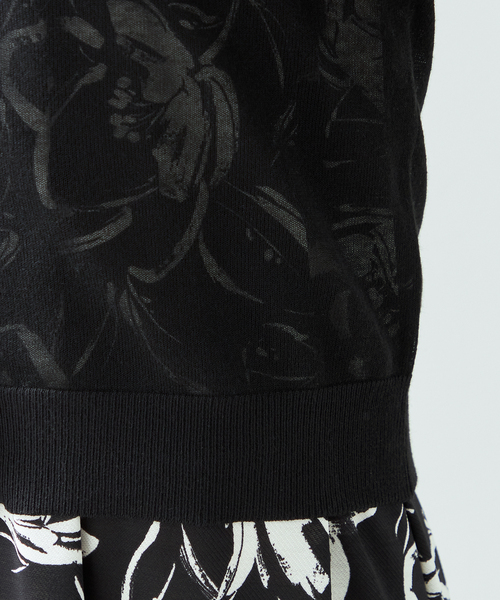 A/C DESIGN BY ALPHA CUBIC(エーシーデザインバイアルファキュービック)の「【洗濯可能】シアーカーディガン(カーディガン/ボレロ・レディース・ライトグレー/ブラック・M/L/LL)」の7枚目の写真