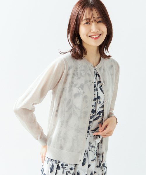 A/C DESIGN BY ALPHA CUBIC(エーシーデザインバイアルファキュービック)の「【洗濯可能】シアーカーディガン(カーディガン/ボレロ・レディース・ライトグレー/ブラック・M/L/LL)」の21枚目の写真