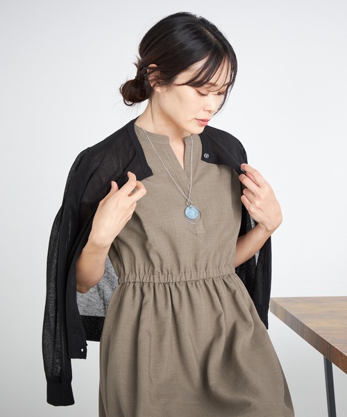 A/C DESIGN BY ALPHA CUBIC(エーシーデザインバイアルファキュービック)の「【洗濯可能】シアーカーディガン(カーディガン/ボレロ・レディース・ライトグレー/ブラック・M/L/LL)」の12枚目の写真