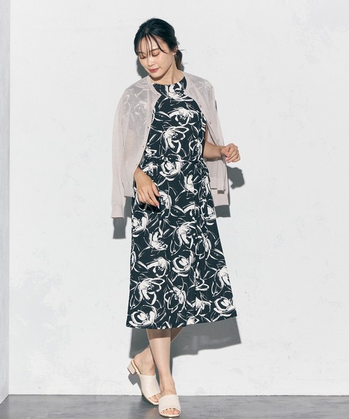 A/C DESIGN BY ALPHA CUBIC(エーシーデザインバイアルファキュービック)の「【洗濯可能】シアーカーディガン(カーディガン/ボレロ・レディース・ライトグレー/ブラック・M/L/LL)」の14枚目の写真