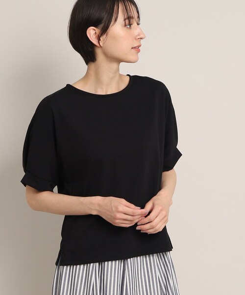 Dessin(デッサン)の「◆【接触冷感・二の腕カバー】リラクシーカットソー(Tシャツ/カットソー・レディース・ブルー/ネイビー系/ブラック/ホワイト系・00/02/01/03)」の11枚目の写真