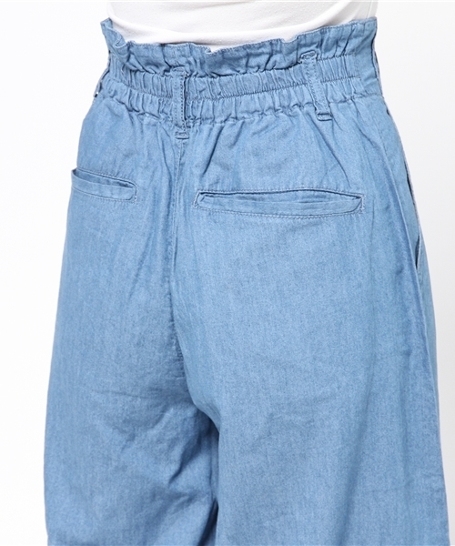 WEGO（ウィゴー）の「WEGO/ガウチョパンツ（デニムパンツ・レディース・インディゴブルー/ライトインディゴブルー・FREE）」の7枚目の写真