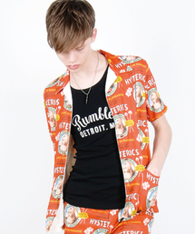 HYSTERIC GLAMOUR | EXOTIC DRINK総柄 裏パイル半袖アロハSH(シャツ/ブラウス)