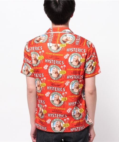 HYSTERIC GLAMOUR（ヒステリックグラマー）の「EXOTIC DRINK総柄 裏パイル半袖アロハSH（シャツ/ブラウス・メンズ・レッド系その他・LARGE/SMALL/MEDIUM）」の5枚目の写真