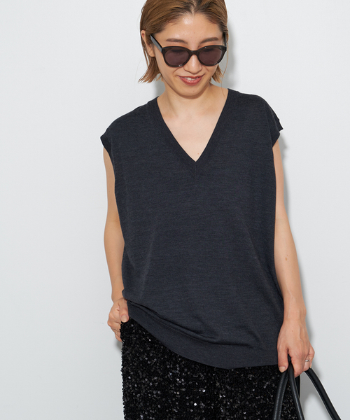 plage（プラージュ）の「Fine Gauge ベスト（ベスト）」 - WEAR