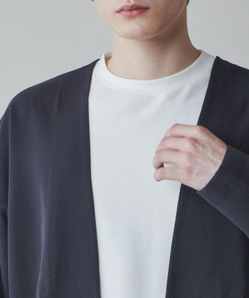 LUCY（ルーシー）の「LUCY/ルーズシャツカーディガン（カーディガン/ボレロ・メンズ・パープル/ダークグレー・MEDIUM/LARGE）」の5枚目の写真