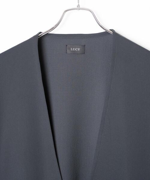 LUCY（ルーシー）の「LUCY/ルーズシャツカーディガン（カーディガン/ボレロ・メンズ・パープル/ダークグレー・MEDIUM/LARGE）」の18枚目の写真