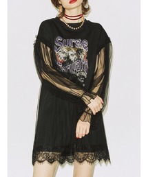 jouetie | レースリメイクロックミニワンピース【カットソーワンピース】(ワンピース)