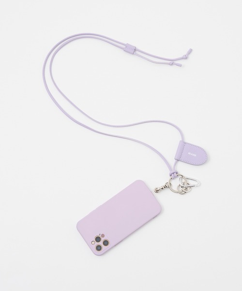 Beau're(ヴュレ)の「【WEB限定】【BEAURE】レザーモバイル&マスクストラップショルダー(スマホグッズ・レディース・ブラック/シルバー/ベージュ/ライラック・フリー)」の1枚目の写真