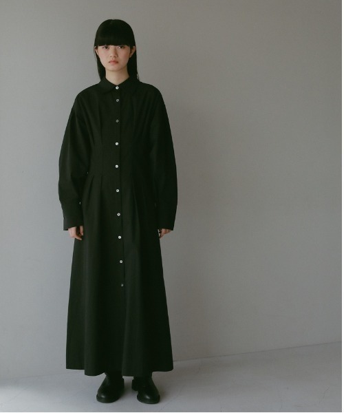 CASA FLINE(カーサフライン)の「バックレースアップシャツドレス(シャツワンピース・レディース・ネイビー/アイボリー/カーキ/ブラック・FREE)」の2枚目の写真