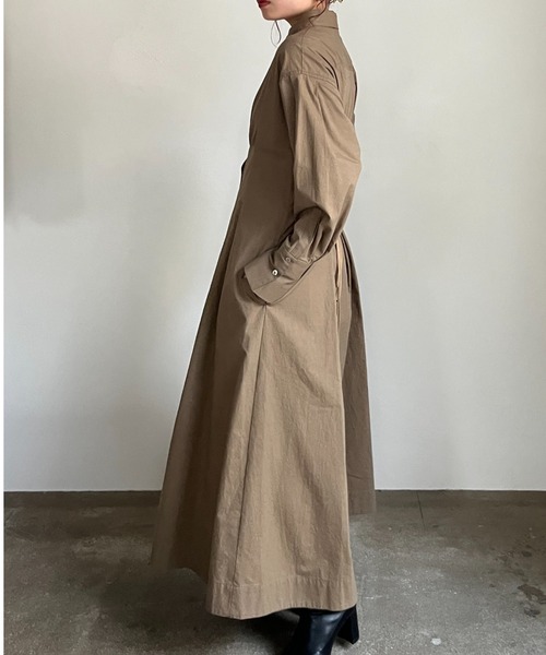 CASA FLINE(カーサフライン)の「バックレースアップシャツドレス(シャツワンピース・レディース・ネイビー/アイボリー/カーキ/ブラック・FREE)」の16枚目の写真