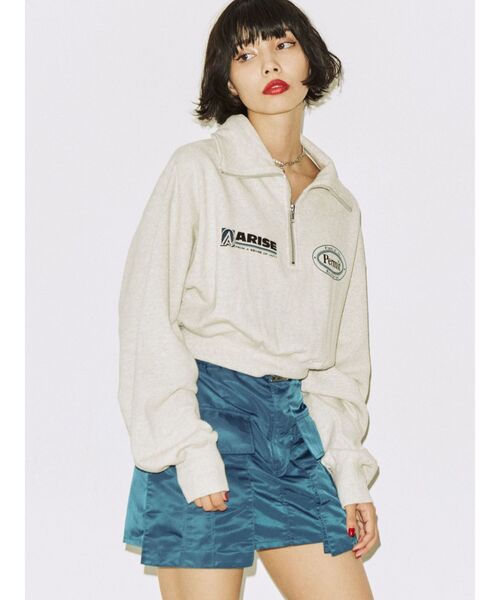 jouetie（ジュエティ）の「クロップドハーフZIPプルオーバー