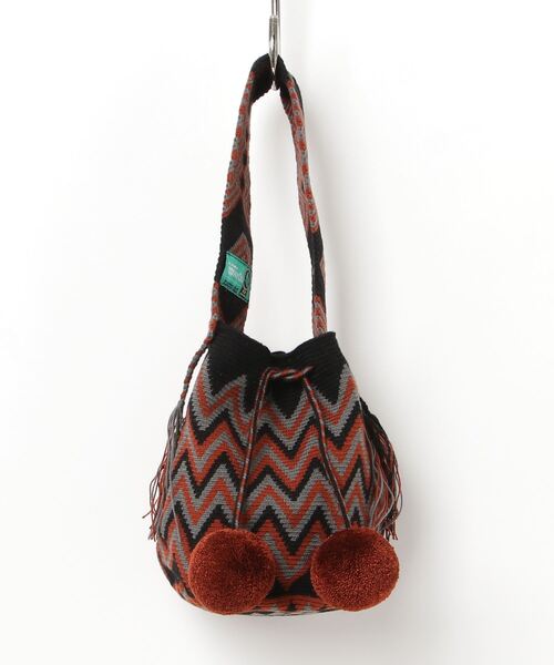 MAISON mou(メゾンムー)の「【Luna Opera/ルナオペラ】Wayuuシングルスレッドバッグ(ハンドバッグ・レディース・ダークベージュ/ブラウン系その他・FREE)」の2枚目の写真