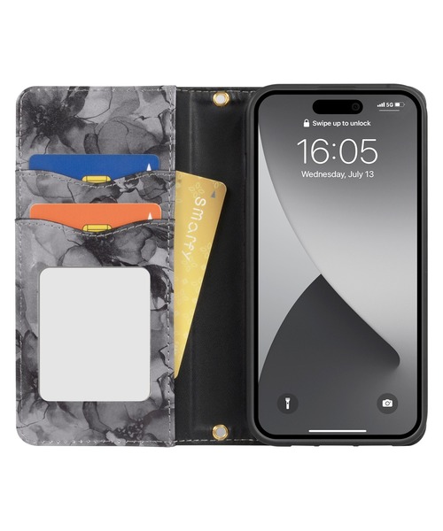 rienda（リエンダ）の「iPhone15 iPhone15Pro リエンダ [プリント手帳]（スマホケース/カバー・レディース・ホワイト/ブラック・iPhone 15/iPhone 15 Pro）」の13枚目の写真