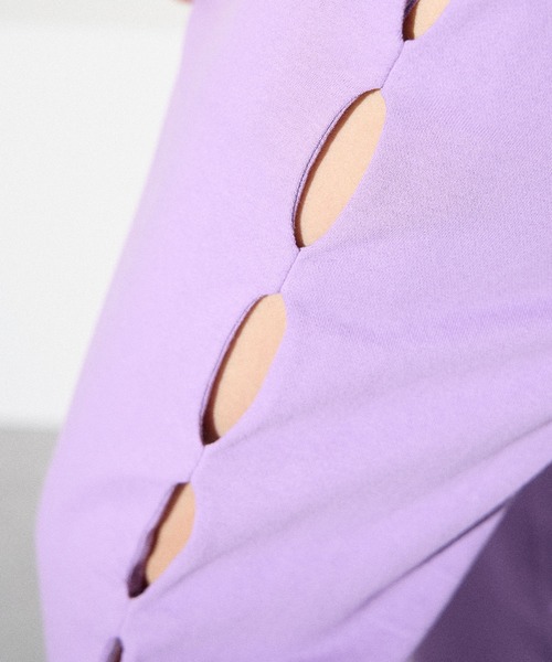 ELLEgirl（エルガール）の「サイドカットスウェットワイドパンツ【ELLEgirl/エル ガール】（スウェットパンツ・レディース・ブラック/ライトパープル/アイボリー・FREE）」の21枚目の写真