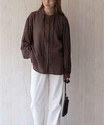 オードリーリボン付きシャツ ブラウス