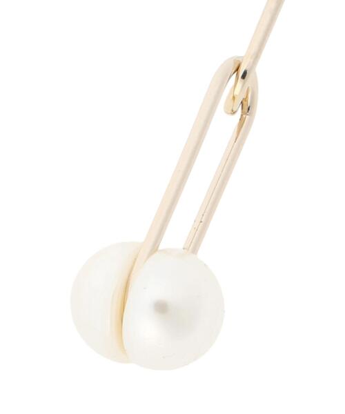 Te chichi（テチチ）の「オーバルメタル×パールピアス（ピアス（両耳用）・レディース・ゴールド・F）」の6枚目の写真