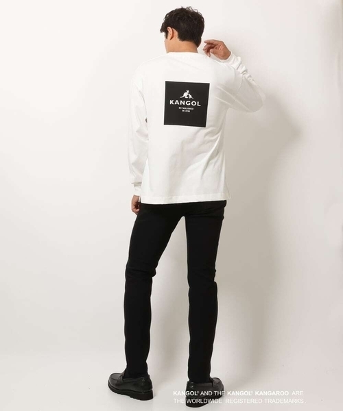 a.v.v(アーヴェヴェ)の「【KANGOL】スクエアプリントワイドシルエットカットソー(Tシャツ/カットソー・メンズ・ホワイト/グリーン・46/48/50)」の13枚目の写真