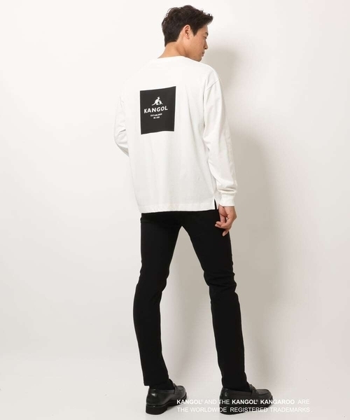 a.v.v(アーヴェヴェ)の「【KANGOL】スクエアプリントワイドシルエットカットソー(Tシャツ/カットソー・メンズ・ホワイト/グリーン・46/48/50)」の14枚目の写真