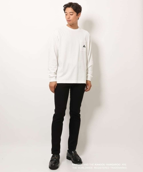 a.v.v(アーヴェヴェ)の「【KANGOL】スクエアプリントワイドシルエットカットソー(Tシャツ/カットソー・メンズ・ホワイト/グリーン・46/48/50)」の15枚目の写真