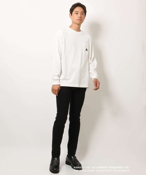 a.v.v(アーヴェヴェ)の「【KANGOL】スクエアプリントワイドシルエットカットソー(Tシャツ/カットソー・メンズ・ホワイト/グリーン・46/48/50)」の16枚目の写真