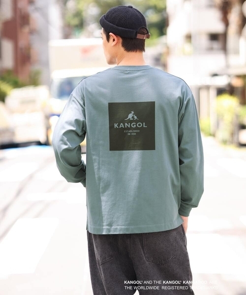 a.v.v(アーヴェヴェ)の「【KANGOL】スクエアプリントワイドシルエットカットソー(Tシャツ/カットソー・メンズ・ホワイト/グリーン・46/48/50)」の18枚目の写真