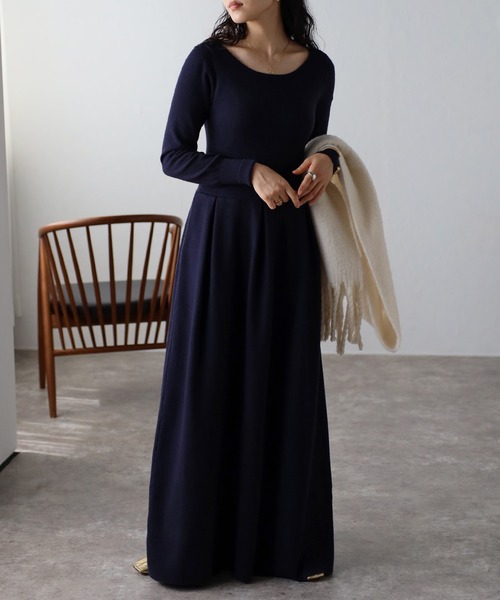 バックオープンニットワンピース（ワンピース）｜Bonjour Sagan