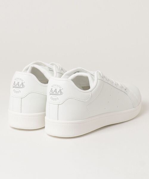 AAA+（サンエープラス）の「軽量 コートスタイルスニーカー（スニーカー・レディース・ホワイト×グリーン/ホワイト×ホワイト/ホワイト×ブラック/ブラック/ブラック×ブラック/ホワイト×レッド・40/41/37/35/38/39/36）」の19枚目の写真