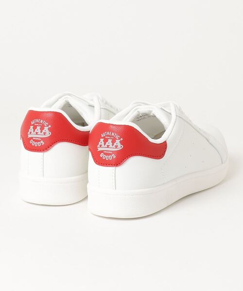 AAA+（サンエープラス）の「軽量 コートスタイルスニーカー（スニーカー・レディース・ホワイト×グリーン/ホワイト×ホワイト/ホワイト×ブラック/ブラック/ブラック×ブラック/ホワイト×レッド・40/41/37/35/38/39/36）」の21枚目の写真