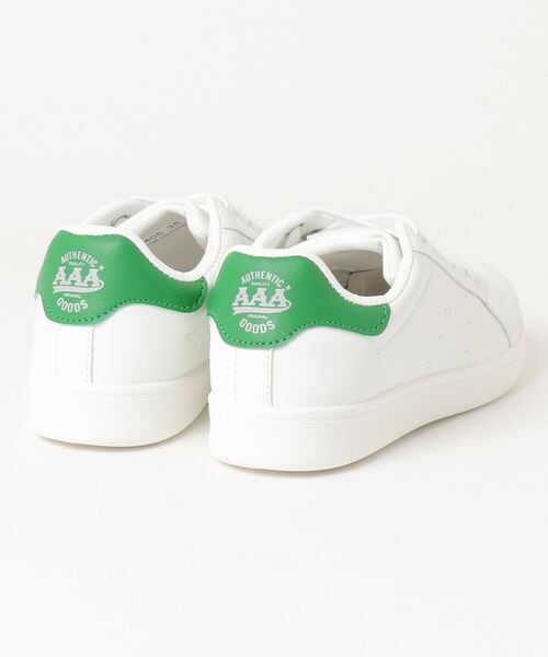 AAA+（サンエープラス）の「軽量 コートスタイルスニーカー（スニーカー・レディース・ホワイト×グリーン/ホワイト×ホワイト/ホワイト×ブラック/ブラック/ブラック×ブラック/ホワイト×レッド・40/41/37/35/38/39/36）」の22枚目の写真