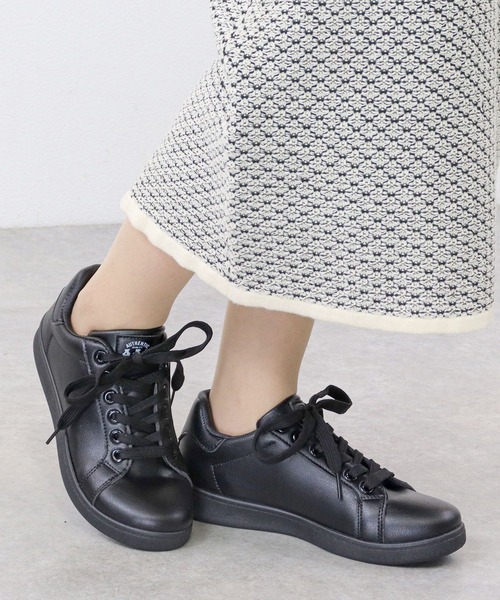 AAA+（サンエープラス）の「軽量 コートスタイルスニーカー（スニーカー・レディース・ホワイト×グリーン/ホワイト×ホワイト/ホワイト×ブラック/ブラック/ブラック×ブラック/ホワイト×レッド・40/41/37/35/38/39/36）」の7枚目の写真