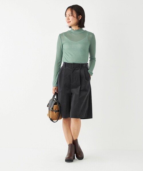 SHIPS Colors（シップス カラーズ）の「SHIPS Colors:〈洗濯機可能〉ストレッチ コーデュロイ キュロット（その他パンツ・レディース・ベージュ/オフホワイト/ダークグレー・SMALL/MEDIUM）」の20枚目の写真