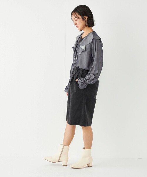 SHIPS Colors（シップス カラーズ）の「SHIPS Colors:〈洗濯機可能〉ストレッチ コーデュロイ キュロット（その他パンツ・レディース・ベージュ/オフホワイト/ダークグレー・SMALL/MEDIUM）」の18枚目の写真