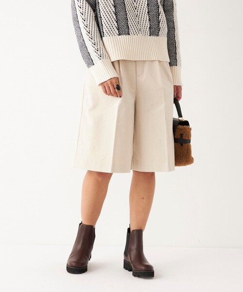 SHIPS Colors（シップス カラーズ）の「SHIPS Colors:〈洗濯機可能〉ストレッチ コーデュロイ キュロット（その他パンツ・レディース・ベージュ/オフホワイト/ダークグレー・SMALL/MEDIUM）」の12枚目の写真