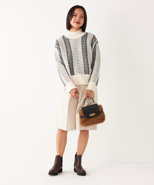 SHIPS Colors（シップス カラーズ）の「SHIPS Colors:〈洗濯機可能〉ストレッチ コーデュロイ キュロット（その他パンツ・レディース・ベージュ/オフホワイト/ダークグレー・SMALL/MEDIUM）」の6枚目の写真