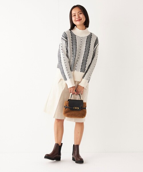 SHIPS Colors（シップス カラーズ）の「SHIPS Colors:〈洗濯機可能〉ストレッチ コーデュロイ キュロット（その他パンツ・レディース・ベージュ/オフホワイト/ダークグレー・SMALL/MEDIUM）」の5枚目の写真