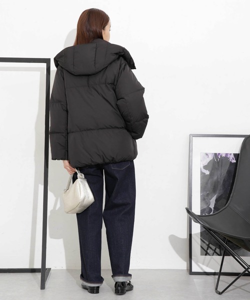 セール】撥水加工 フードショートダウンコート（ダウンジャケット