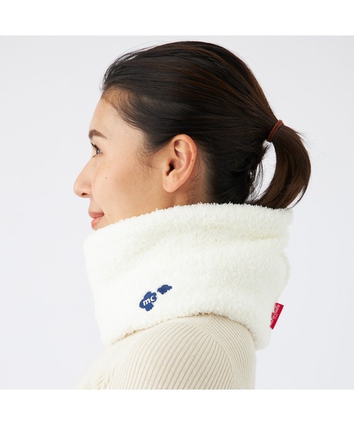 marie claire(マリ・クレール)の「marie claire GOLF/マリクレール ゴルフ ゴルフウェア ワンポイント ブランド ロゴ ストレッチ 保温 フワモコ ニット ネックウォーマー スヌード(ネックウォーマー/スヌード・レディース・ブラウン/オフホワイト/ダークネイビー・FREE)」の4枚目の写真