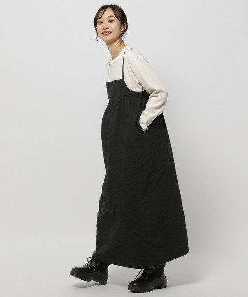 niko and...(ニコアンド)の「キルトミリタリキャミワンピース(ワンピース・レディース・ブラック/ベージュ・FREE)」の4枚目の写真