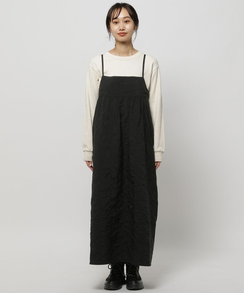 niko and...(ニコアンド)の「キルトミリタリキャミワンピース(ワンピース・レディース・ブラック/ベージュ・FREE)」の7枚目の写真