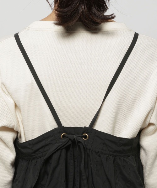 niko and...(ニコアンド)の「キルトミリタリキャミワンピース(ワンピース・レディース・ブラック/ベージュ・FREE)」の12枚目の写真