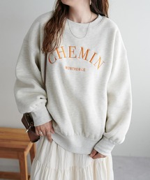 DISCOAT（ディスコート）の「CHEMIN刺繍アーチロゴスウェット（スウェット）」