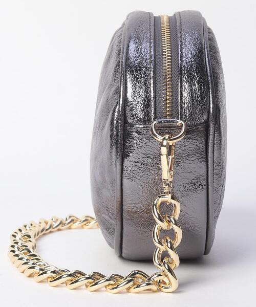 en recre（アンレクレ）の「【Laboratorio Mariucci】ラウンド型チェーンショルダーバッグ（ショルダーバッグ・レディース・チャコール/カーキ・FREE）」の3枚目の写真