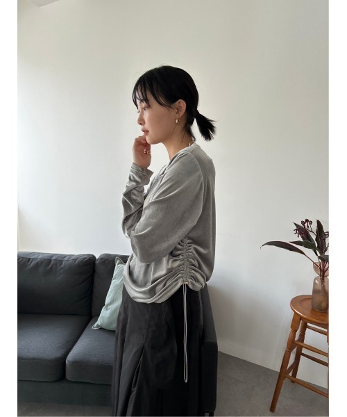 DRWCYS（ドロシーズ）の「ベロアトップス（Tシャツ/カットソー・レディース・グレー/ブラック・FREE）」の10枚目の写真